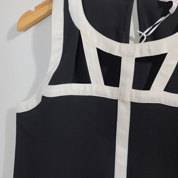 Candies Black and White Tank Top Blouse - Picture 9 of 11